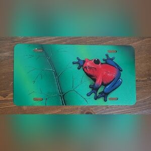 Airbrushed Frog License Plate